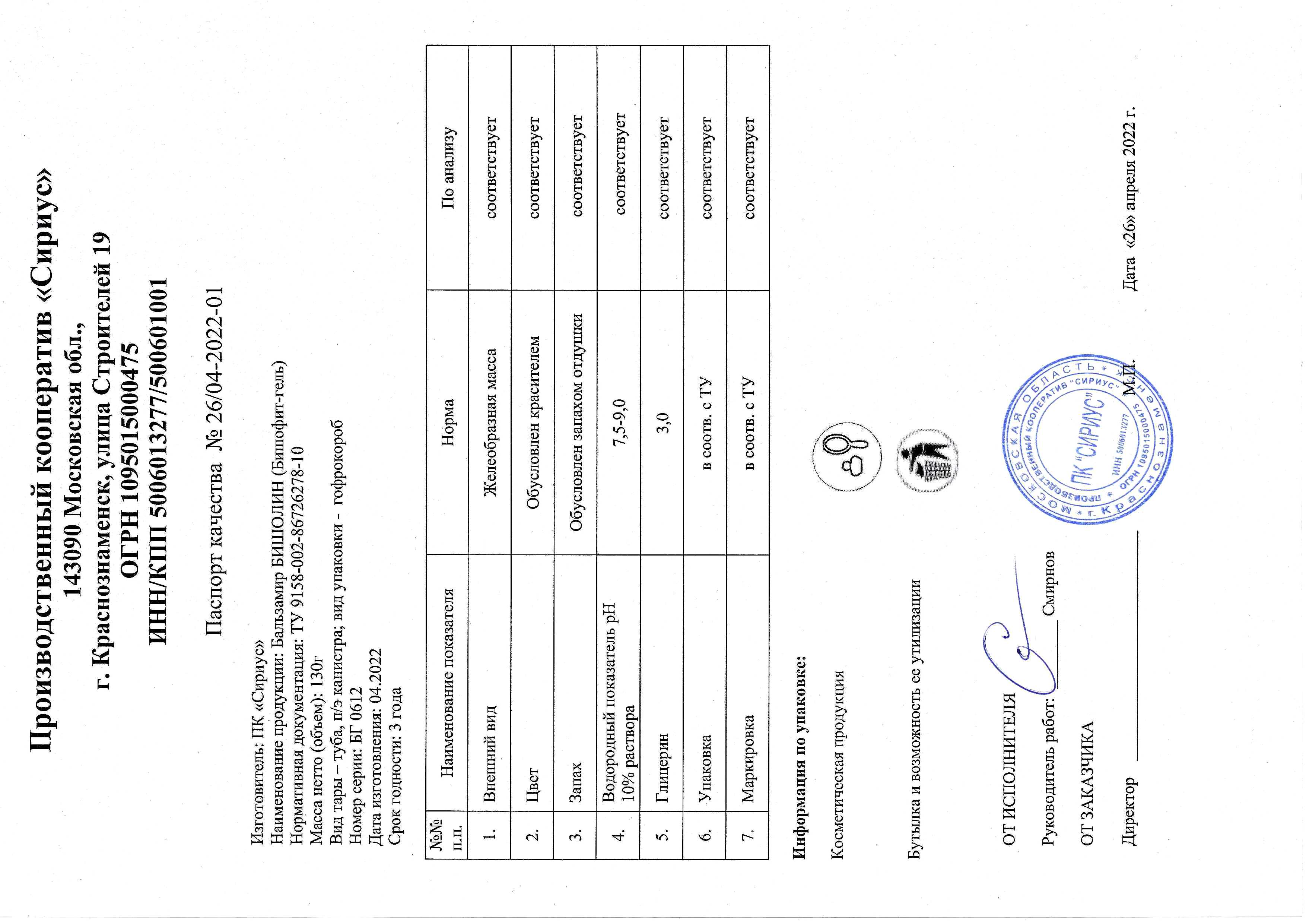 Паспорт №042022